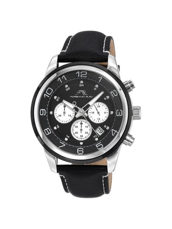 NWT Porsamo Bleu Arthur Chronograph Quartz Black Dial Men\'s Watch main image 5